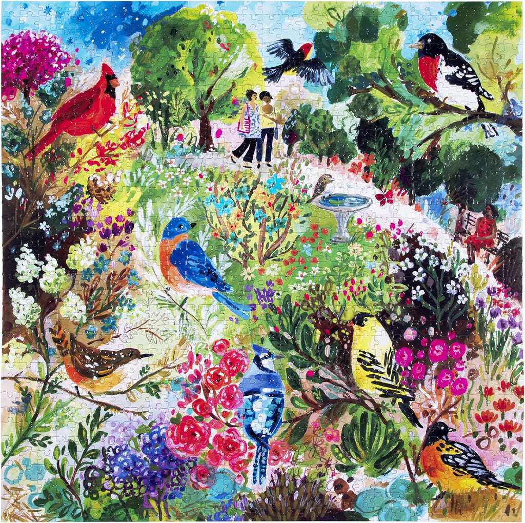 Puzzle 1000 pièces : Oiseaux dans le parc