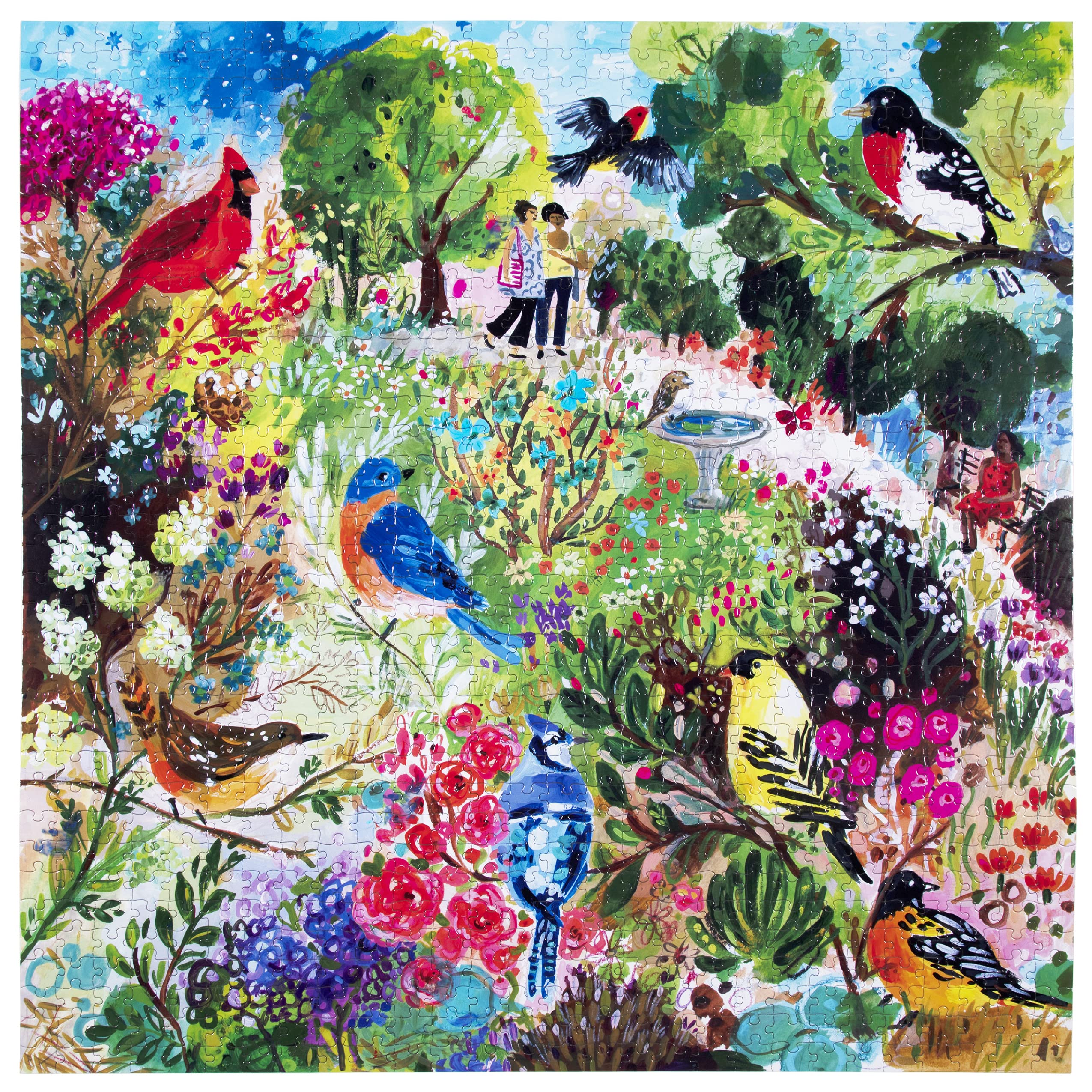 Puzzle 1000 pièces : Oiseaux dans le parc