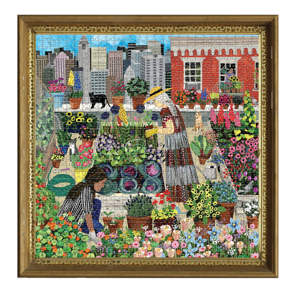 eeBoo Piece and Love Urban Gardening 1000 piece square adult Jigsaw Puzzle