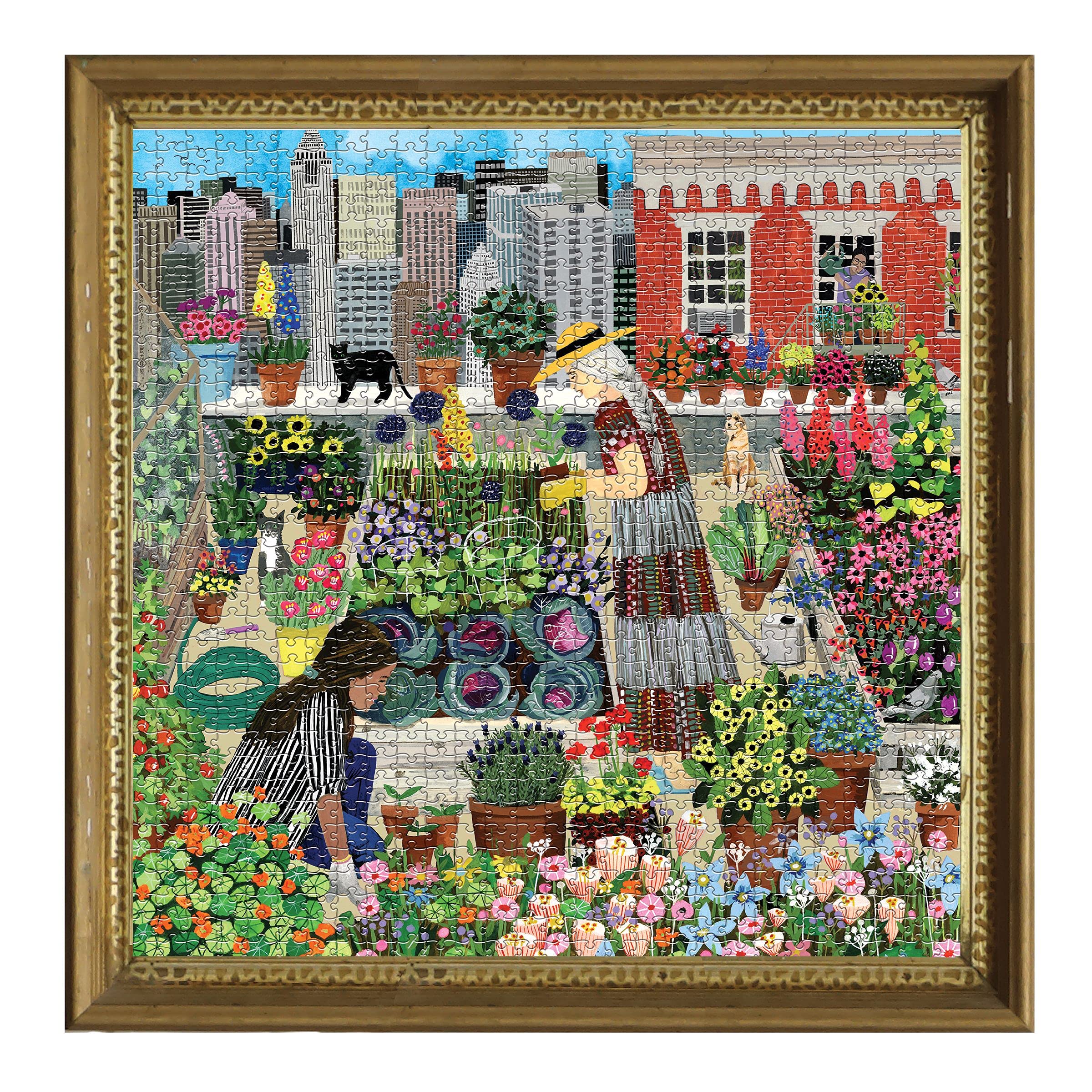 eeBoo Piece and Love Urban Gardening 1000 piece square adult Jigsaw Puzzle