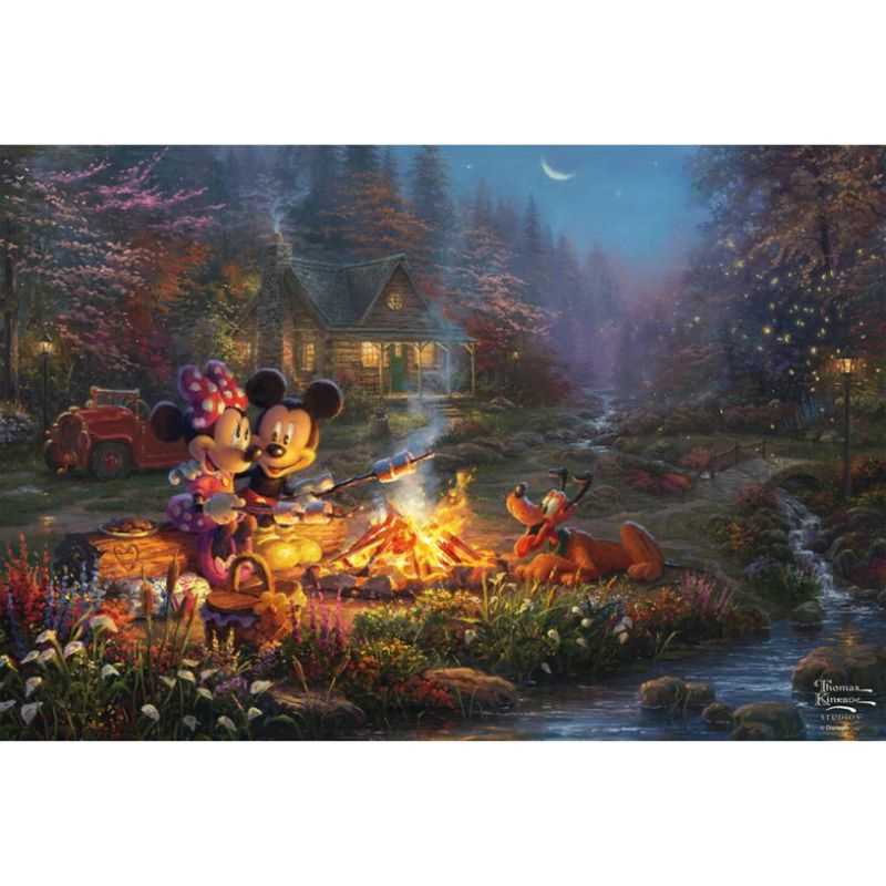 Thomas Kinkade: Disney Mickey & Minnie Sweetheart Campfire (200pc)