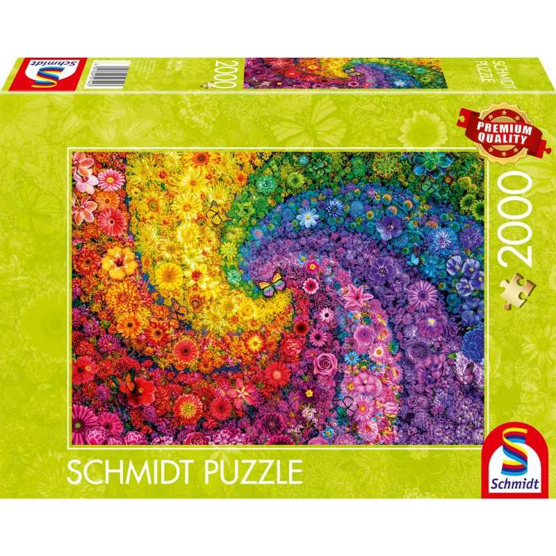 Colourful Swirl of Flowers (2000pc)