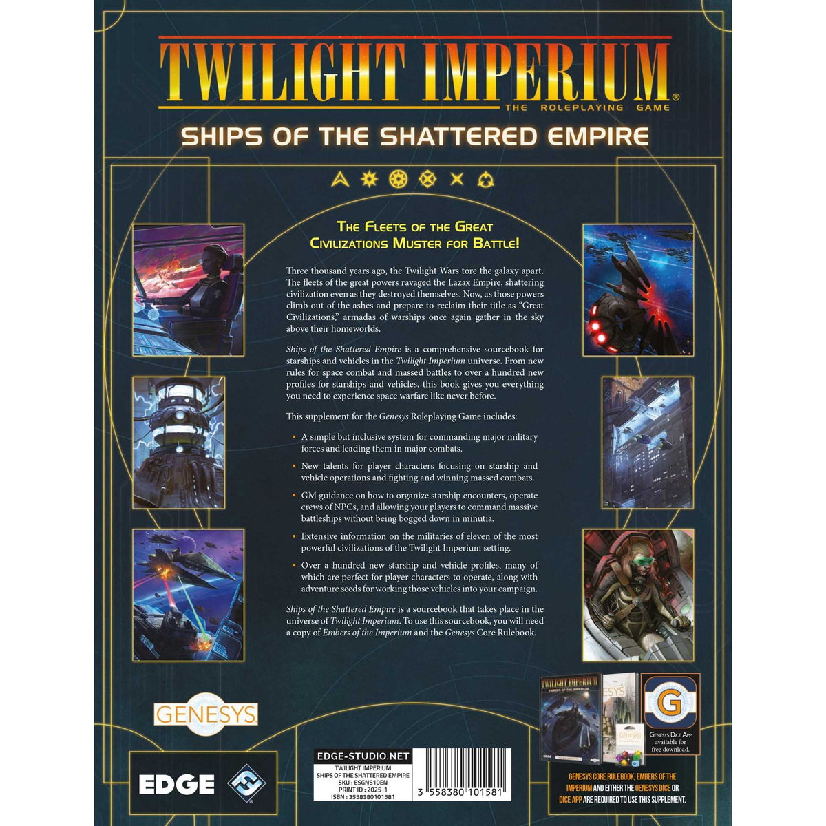 Genesys RPG: Twilight Imperium - Ships of the Shattered Empire