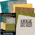 Essential RPG Battle Maps - Starter Set. 6 Plain Wet/Dry Erase Battle Maps with 1 inch grid
