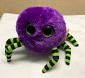 Ty Beanie Boos purple Halloween spider with green striped legs