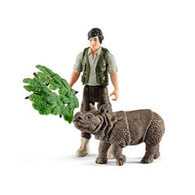 Load image into Gallery viewer, SCHLEICH 42428 Ranger and Indian Rhinoceros Starter Set - Celador Books &amp; Gifts
