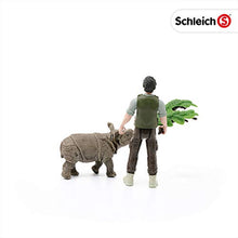 Load image into Gallery viewer, SCHLEICH 42428 Ranger and Indian Rhinoceros Starter Set - Celador Books &amp; Gifts
