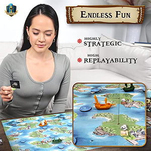 Gamelyn Tiny Epic Pirate Board Game - Notorious Pirate Ship Board Games, Strategic Board Games for Adults, With Rulebook, 210 Game Pieces, and 7 Ships - Celador Books & Gifts