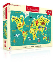 Load image into Gallery viewer, New York Puzzle Company - Paul Thurlby World Map - 36 Piece Jigsaw Puzzle by New York Puzzle Company - Celador Books &amp; Gifts

