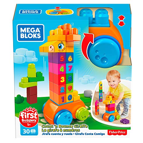 MEGA GFG19 Bloks Count & Bounce Giraffee, Multicolour - Celador Books & Gifts