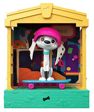 Load image into Gallery viewer, 101 Dalmatian Street GBM28 Disney, Stackable Dog House (5-in) with Dolly Character Figure (3-in), Skateboard and Helmet Accessories, Multicoloured - Celador Books &amp; Gifts
