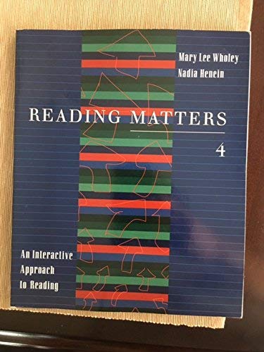 Reading Matters: an Interactive Approach to Reading: 4 - Celador Books & Gifts