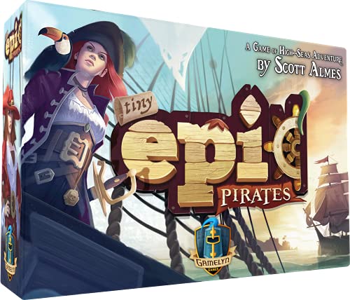 Gamelyn Tiny Epic Pirate Board Game - Notorious Pirate Ship Board Games, Strategic Board Games for Adults, With Rulebook, 210 Game Pieces, and 7 Ships - Celador Books & Gifts