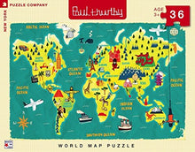 Load image into Gallery viewer, New York Puzzle Company - Paul Thurlby World Map - 36 Piece Jigsaw Puzzle by New York Puzzle Company - Celador Books &amp; Gifts
