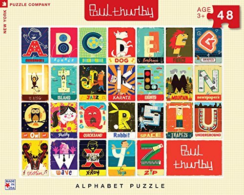 New York Puzzle Company - Paul Thurlby Alphabet - 48 Piece Jigsaw Puzzle - Celador Books & Gifts