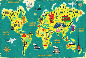 New York Puzzle Company - Paul Thurlby World Map - 36 Piece Jigsaw Puzzle by New York Puzzle Company - Celador Books & Gifts