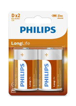 Load image into Gallery viewer, Philips - 54952 - Battery (2) R20 D - Longlife - Random Color - Celador Books &amp; Gifts
