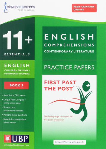 11+ Essentials English: Comprehensions (Contemporary) Practice Papers for CEM Book 2 (First Past the Post) - Celador Books & Gifts